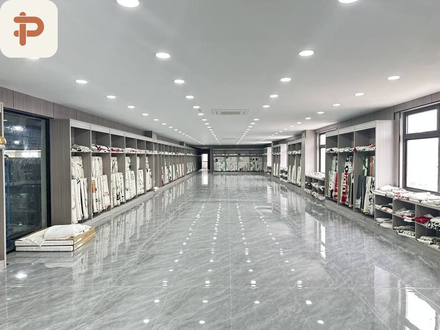Upholstery sample and display corridor