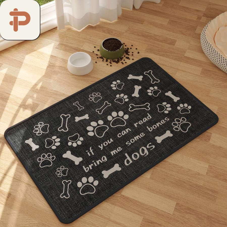 Linen-Look Absorbent Pet Mat