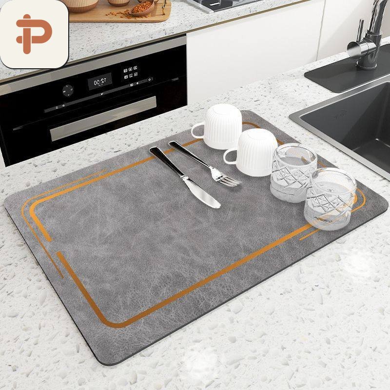 Diatomite Absorbent Kitchen Drying Mat, Chinese