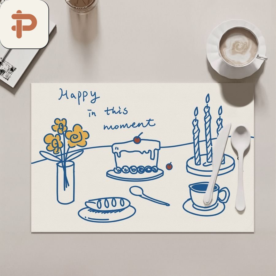 PVC Wipe-Clean Dining Table Mat