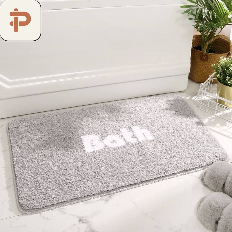 Absorbent Bath Rug, Minimal, Non-Slip