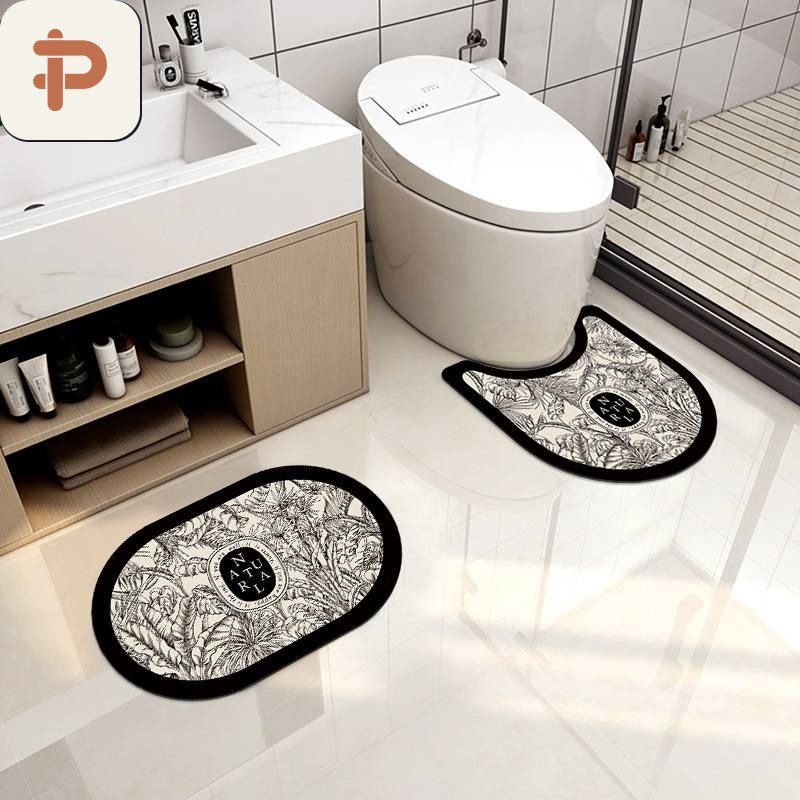 Diatomite Absorbent Bath Mat, Light Luxury