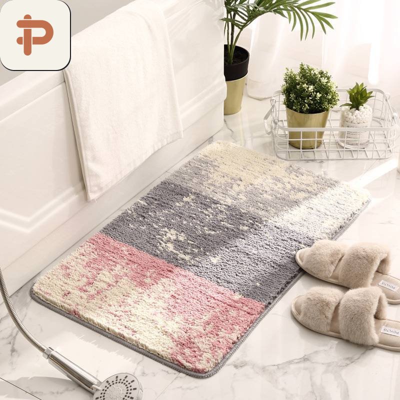 Flocked Absorbent Bath Mat, Instagram-Style