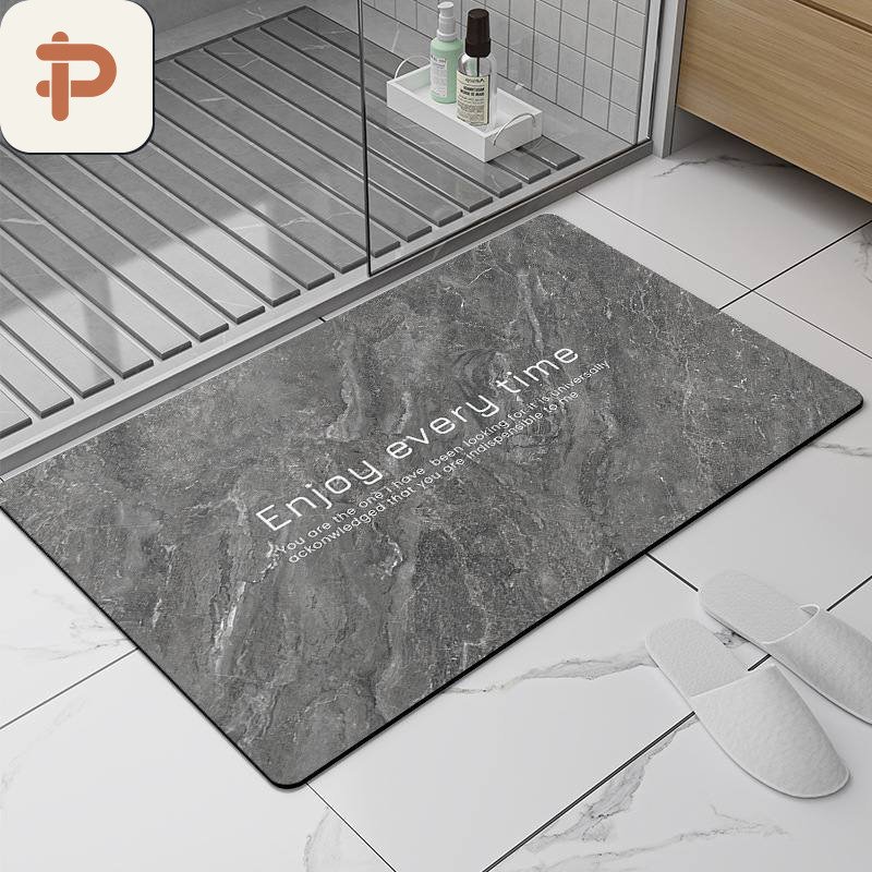Diatomite Absorbent Bath Rug, Marble