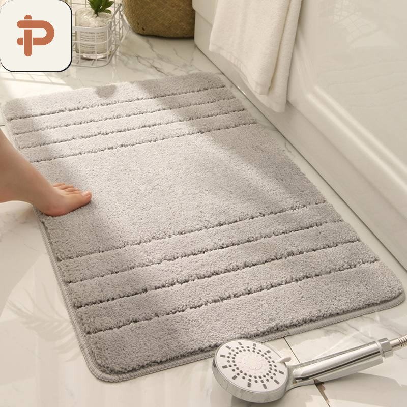 Absorbent Bath Rug, Minimal, Non-Slip, Stain-Resistant