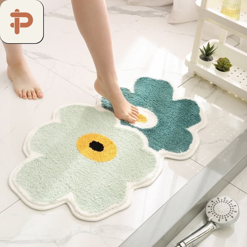 Flocked Absorbent Bath Rug, Non-Slip III