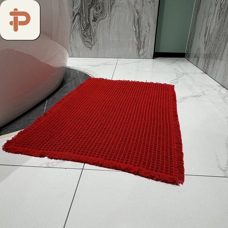 Waffle Weave Absorbent Bath Mat, Waffle