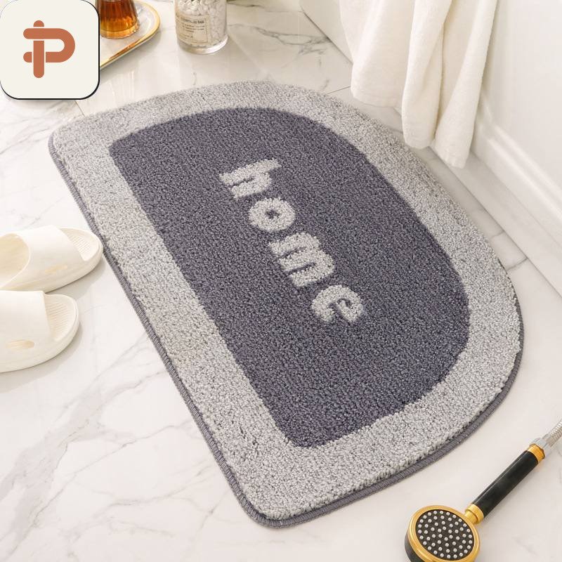 Absorbent Bath Half-Round Rug