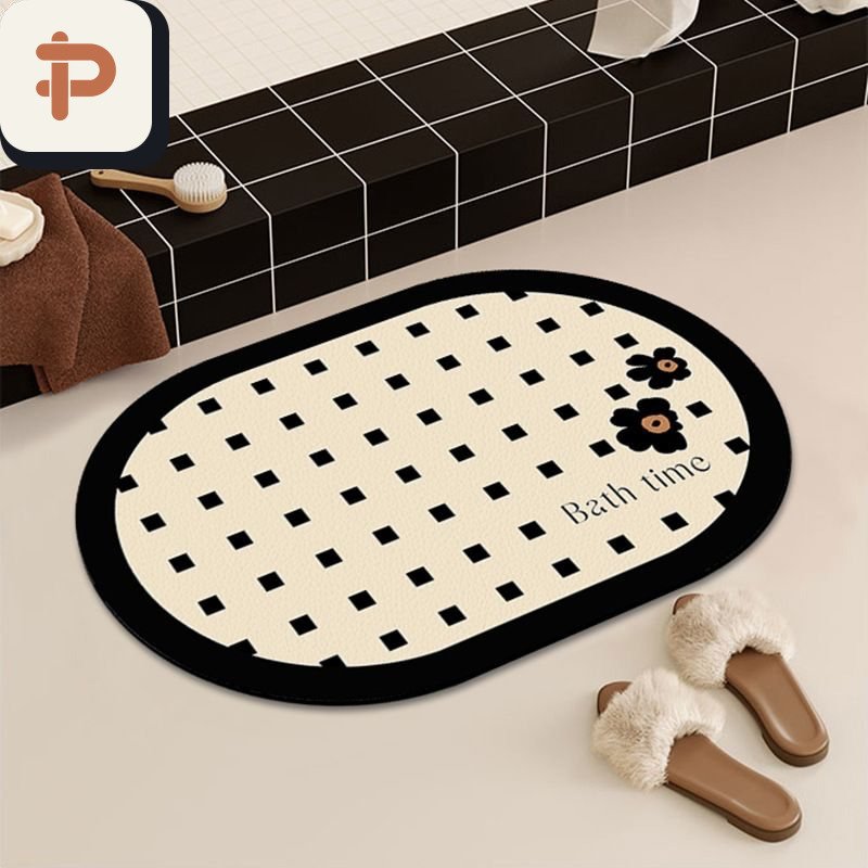 Diatomite Absorbent Bath Mat, Minimal