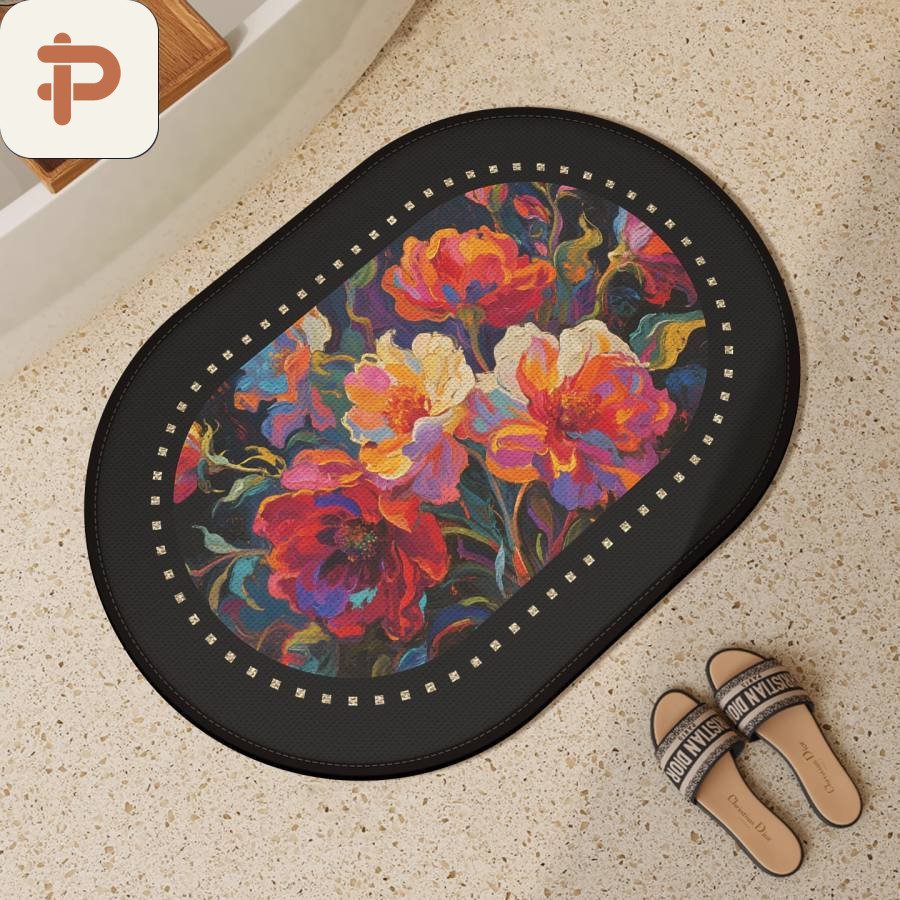 Absorbent Bath Round Rug