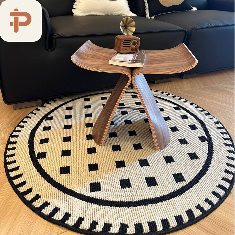 Non-Slip Coffee-Table Round Rug