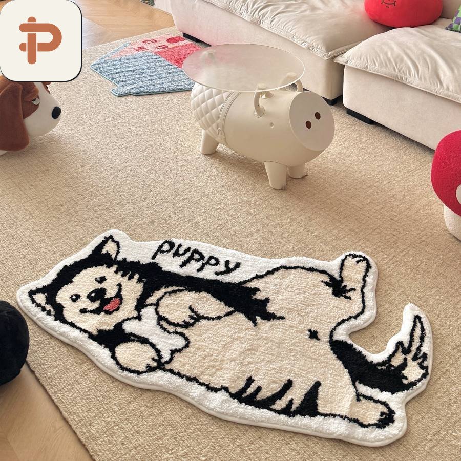Flocked Non-Slip Bedroom Rug