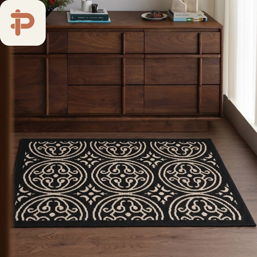 Non-Slip Entrance Rug, Vintage, Light Luxury