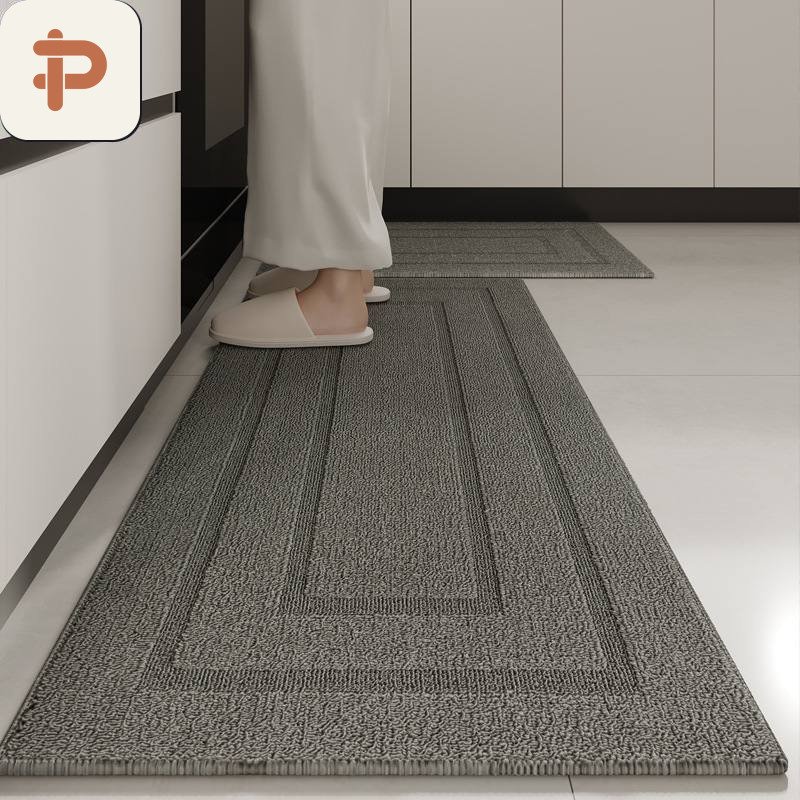 Absorbent Kitchen Rug, Basketweave, Non-Slip