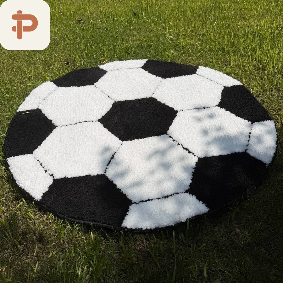 Flocked Absorbent Round Rug