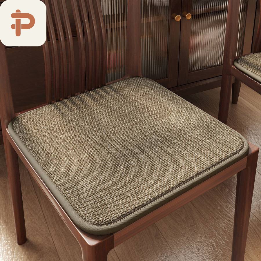 Linen-Look Chair Pad