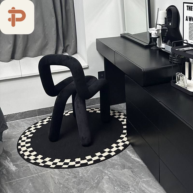 Living-Room Round Chair Pad, Geometric