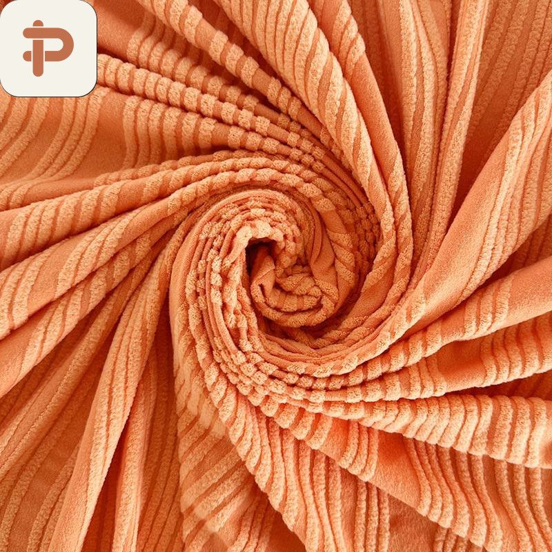 Polar Fleece Stretch Upholstery Fabric, Stripe