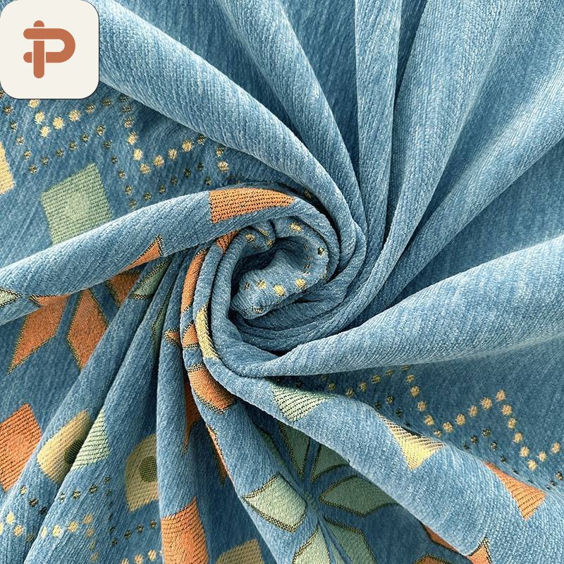 Chenille Full-Cover Upholstery Fabric, Jacquard, Woven, Polyester