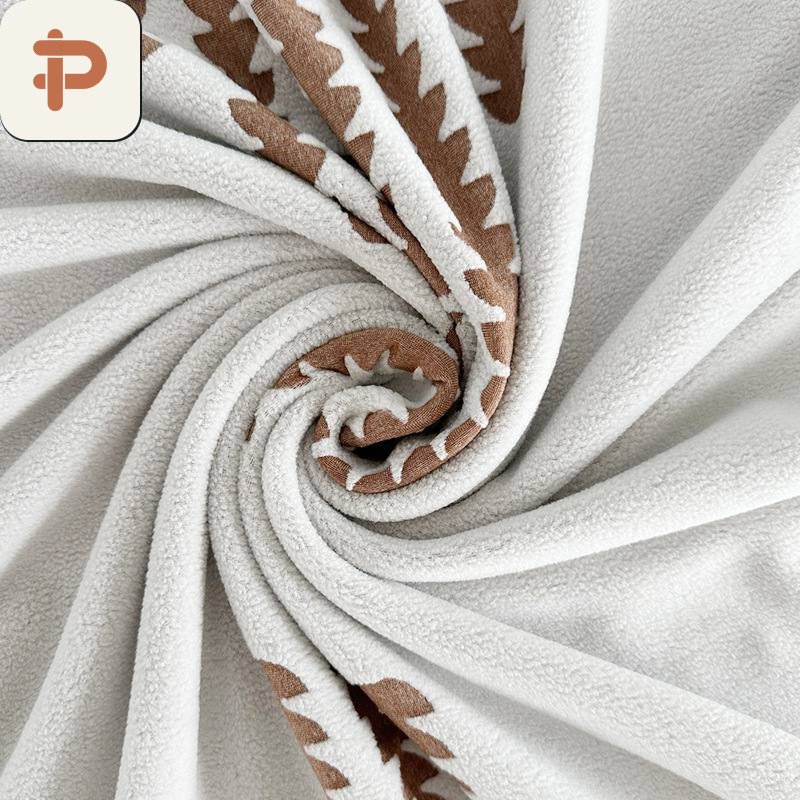 Polar Fleece Stretch Upholstery Fabric, Jacquard, Knitted, All-Season II
