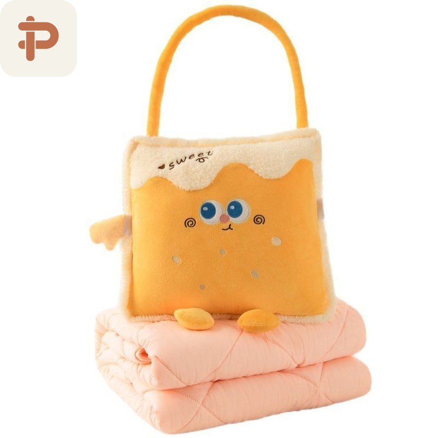 Toast Tote Pillow-Blanket with Handle