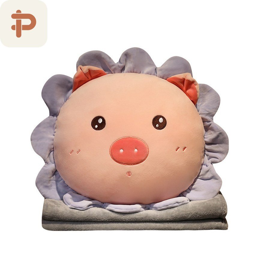 Sunflower Animal Pillow-Blanket