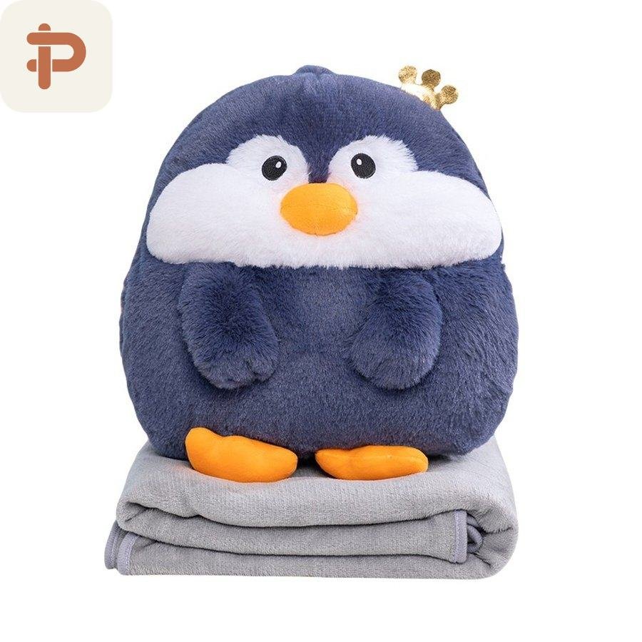Penguin, Hamster & Duck Pillow-Blanket 3-in-1