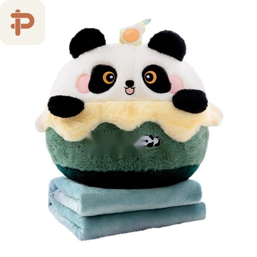 Cake Animal Hand-Warmer Pillow-Blanket 3-in-1