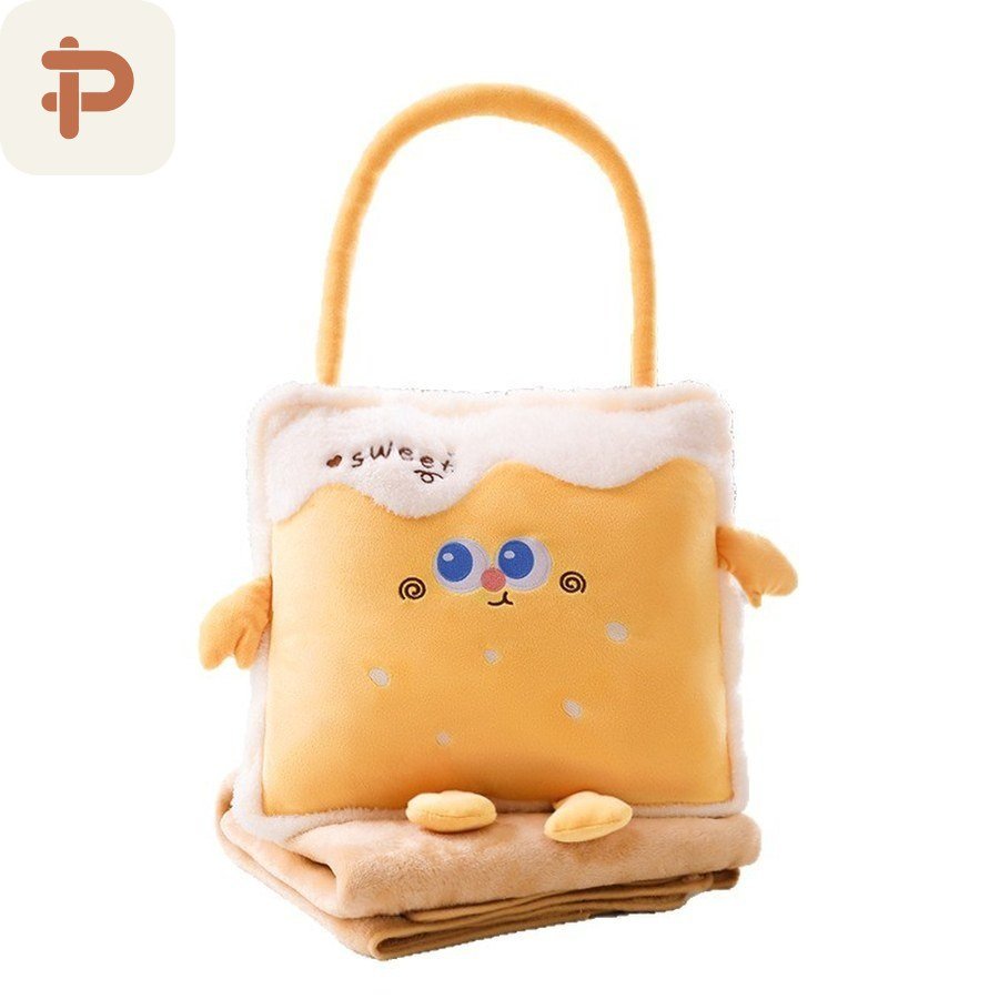 Toast & Cookie Tote Pillow-Blanket