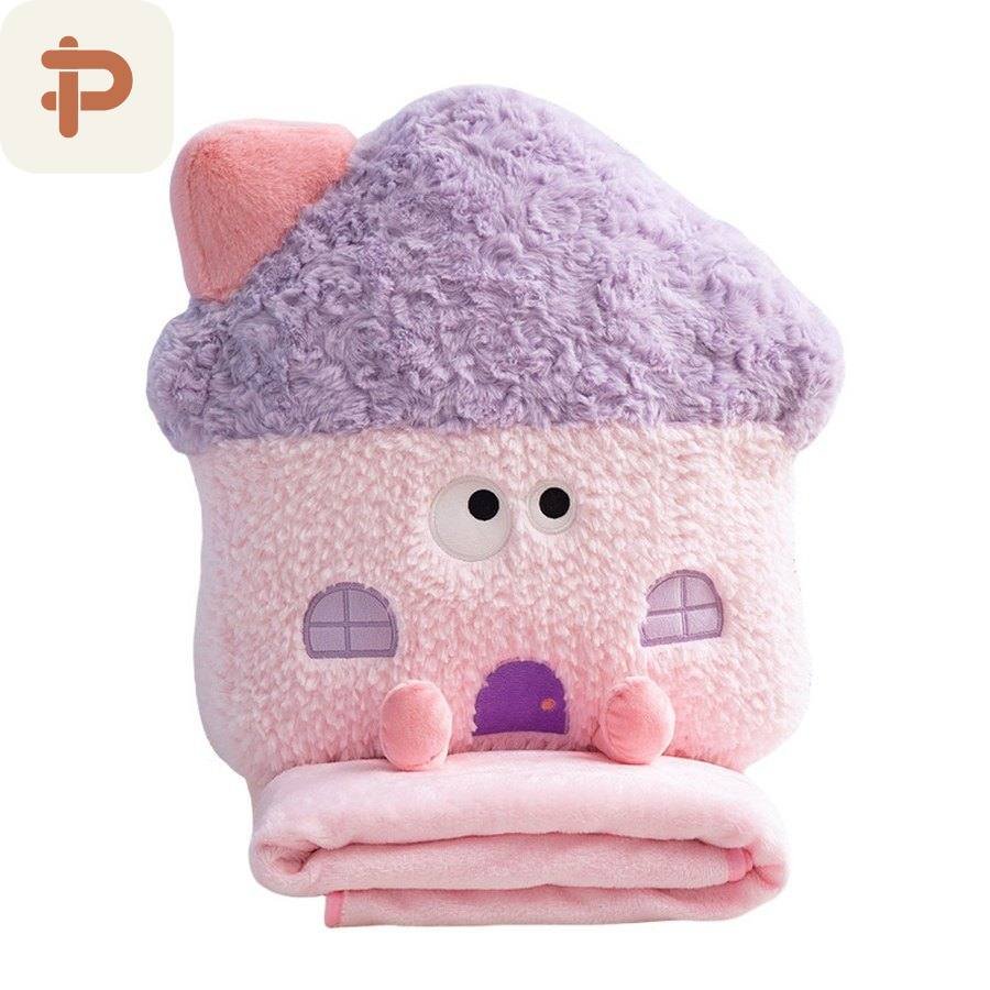 Fluffy House Pillow-Blanket