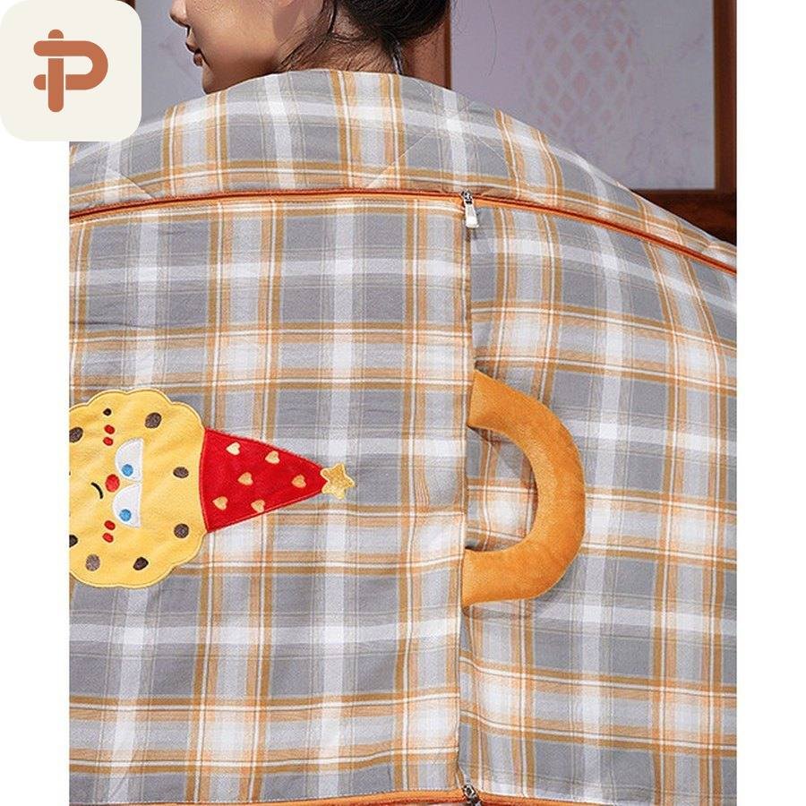 Plaid Cookie Tote Pillow-Quilt, 2 Sizes