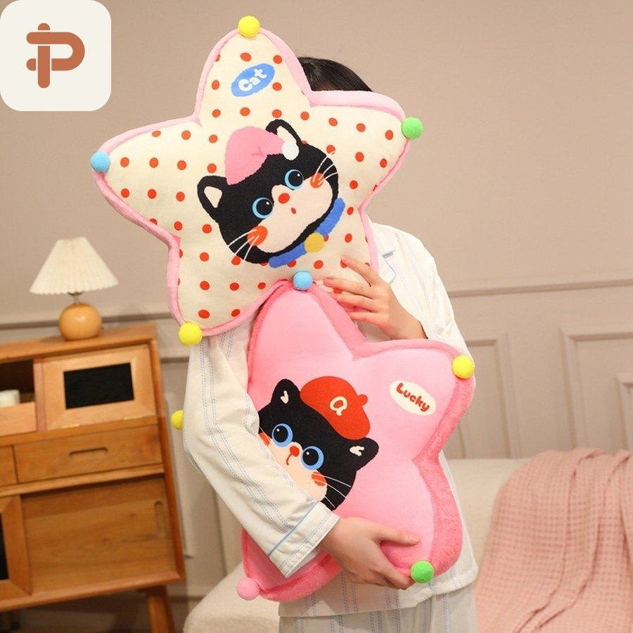 Star Kitty Pillow-Blanket