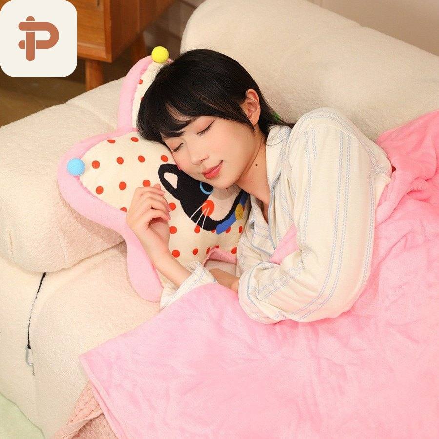 Star Kitty Pillow-Blanket