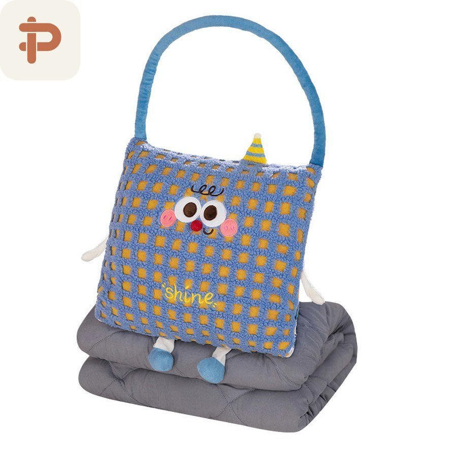 Gingham Monster Tote Pillow-Quilt