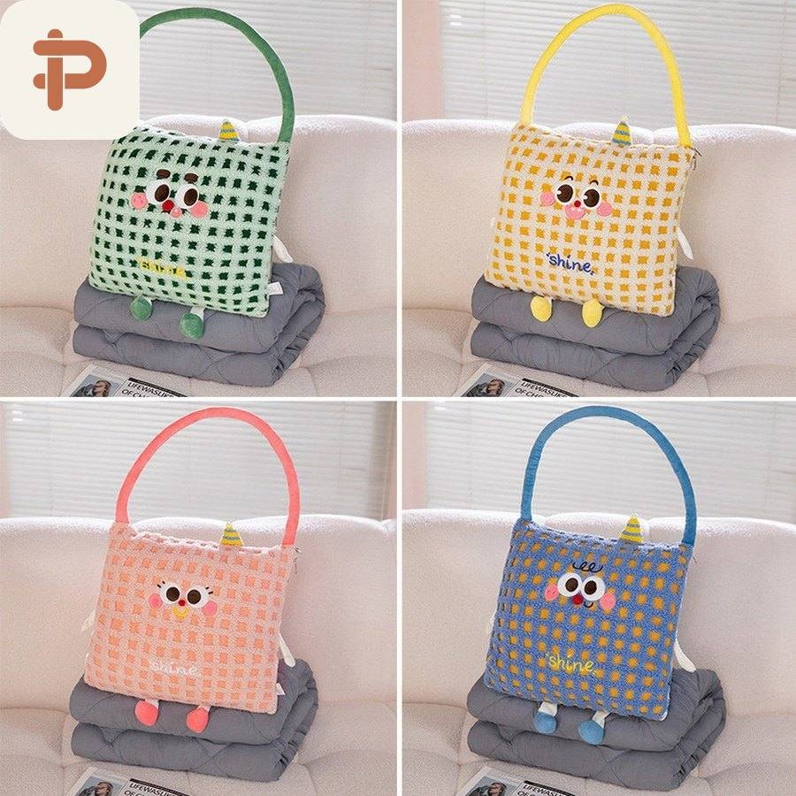 Gingham Monster Tote Pillow-Quilt