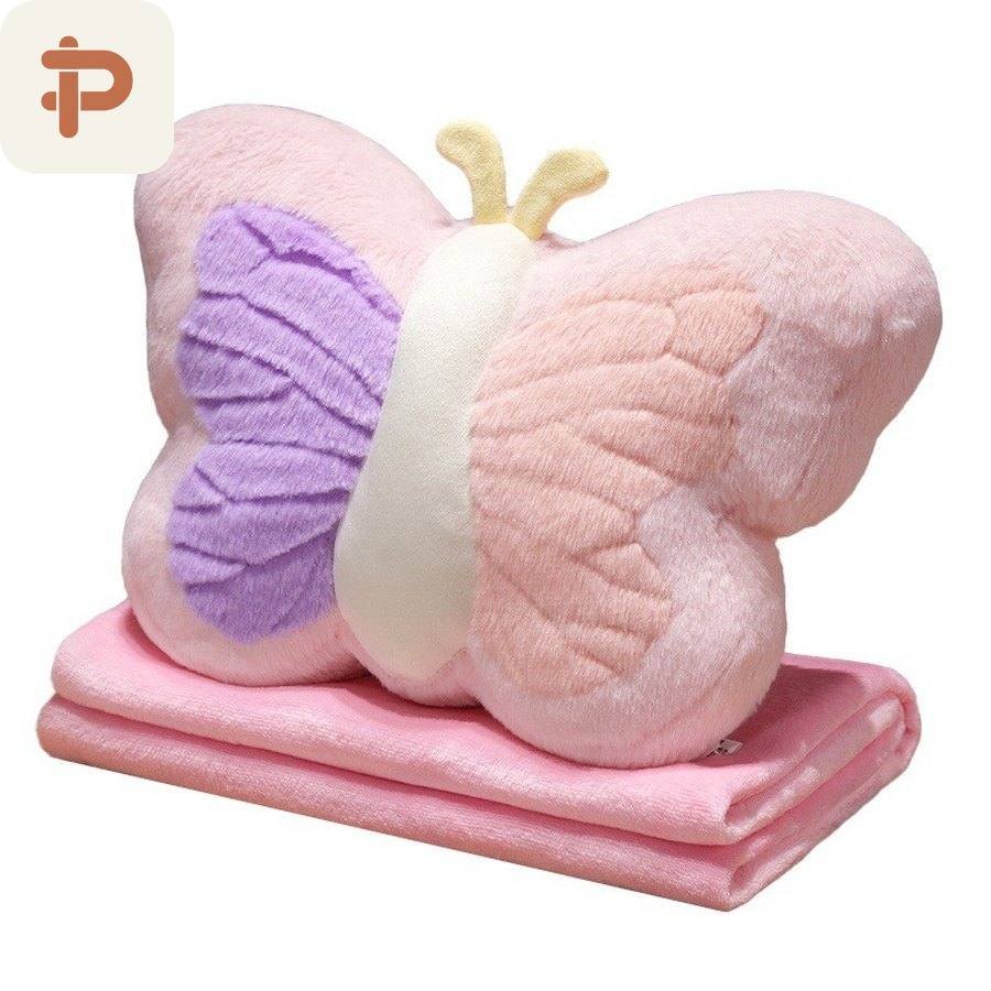 Butterfly Pillow-Blanket 2-in-1