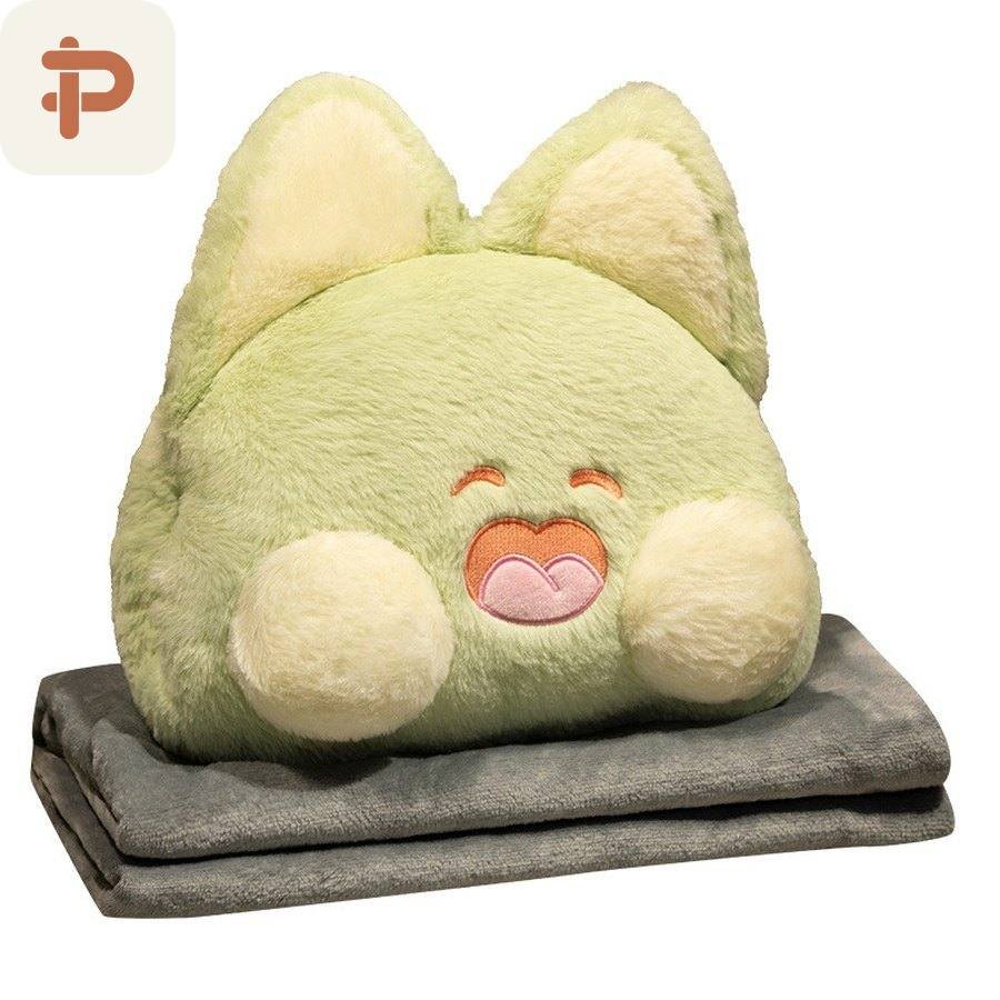 Sweet Animal Hand-Warmer Pillow-Blanket