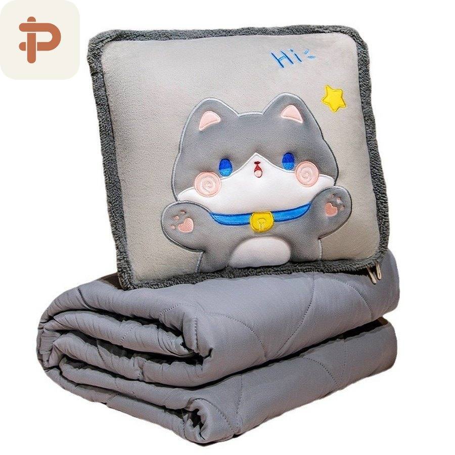3D Embroidered Animal Pillow-Quilt, 16 Designs