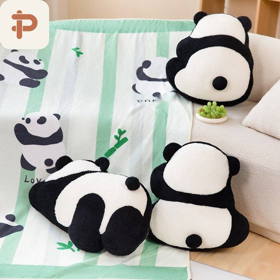 Panda Back Cushion & Blanket