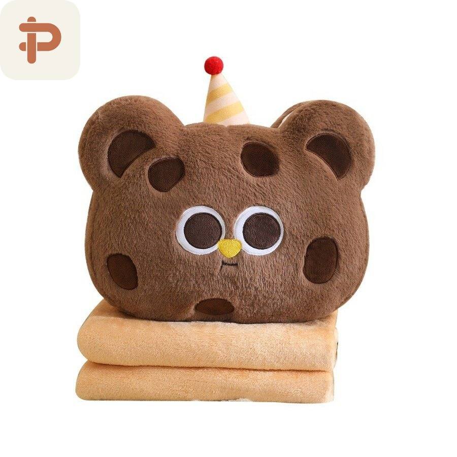 Cookie Bear Pillow-Blanket