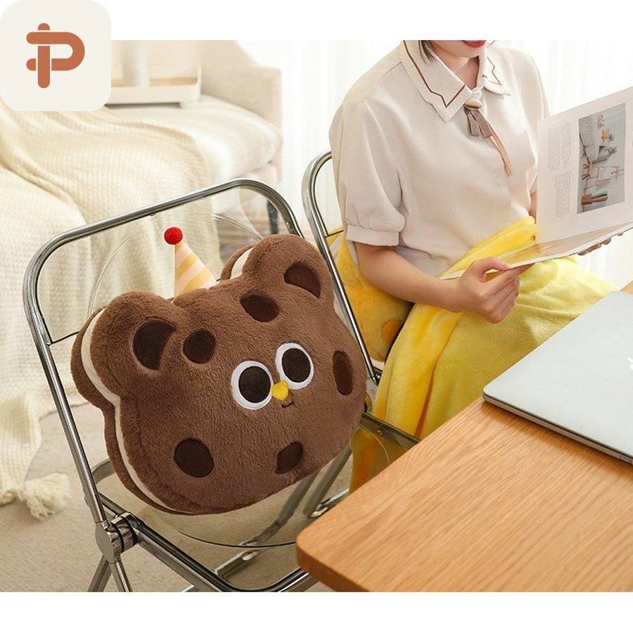 Cookie Bear Pillow-Blanket