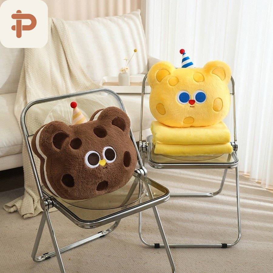 Cookie Bear Pillow-Blanket