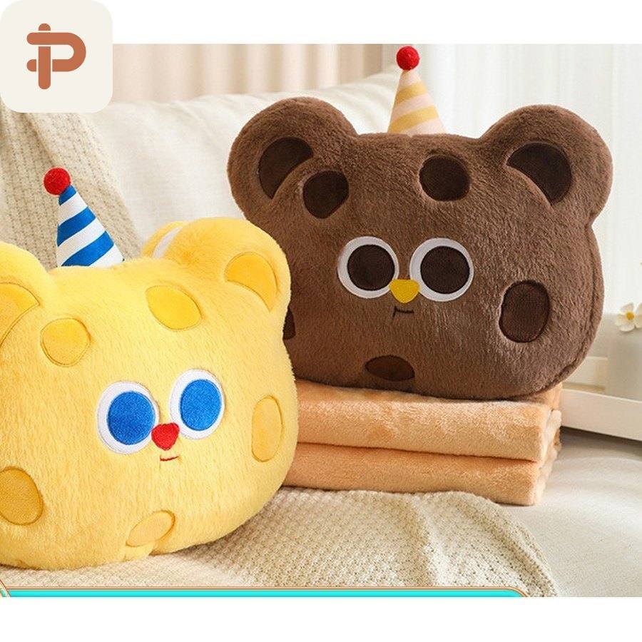 Cookie Bear Pillow-Blanket