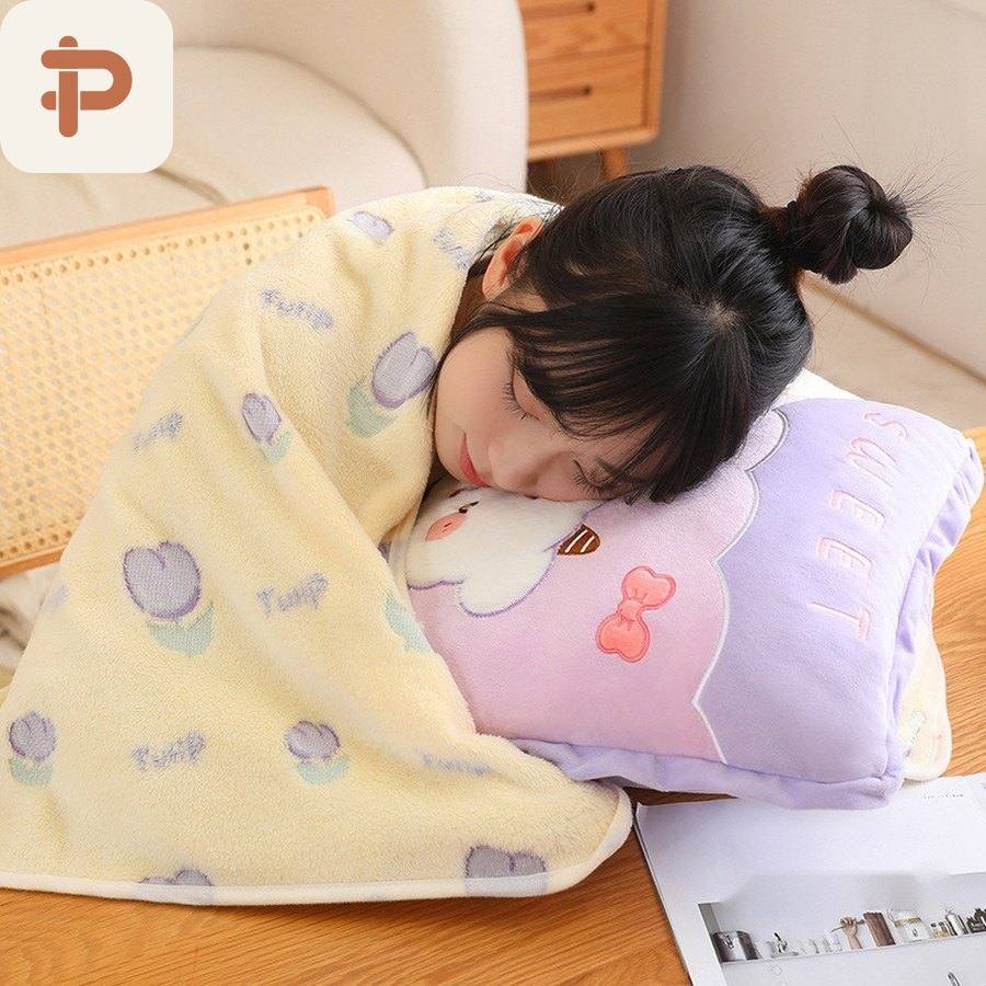 Animal Print Pillow & Knee Blanket Set