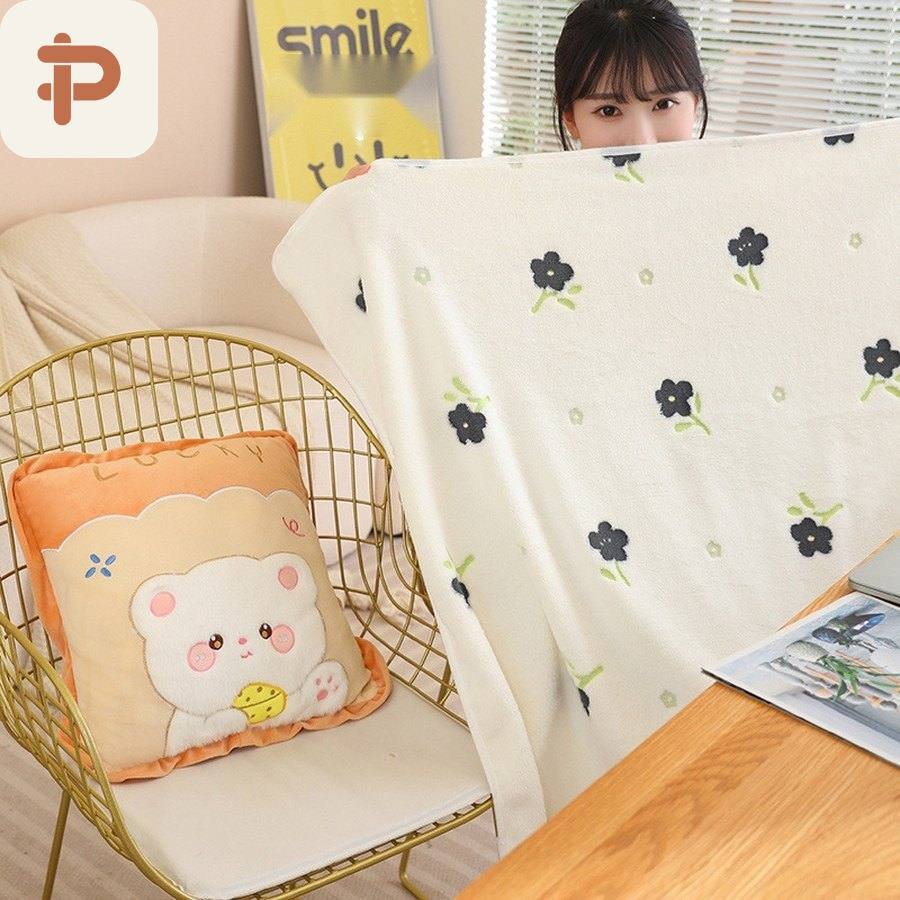 Animal Print Pillow & Knee Blanket Set