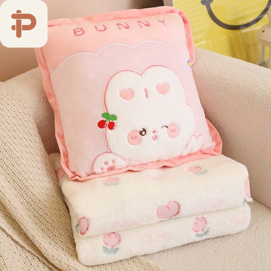 Animal Print Pillow & Knee Blanket Set