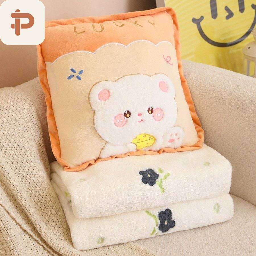 Animal Print Pillow & Knee Blanket Set