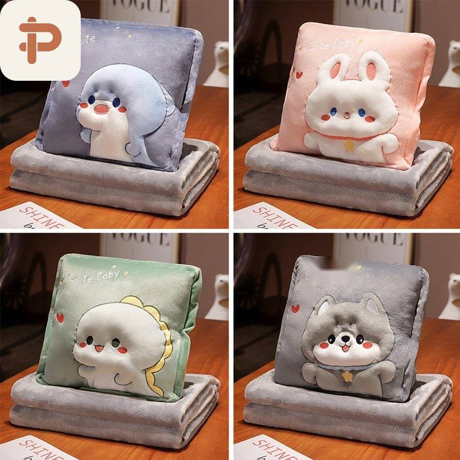 Seal & Shark 3D Pillow-Blanket 3-in-1
