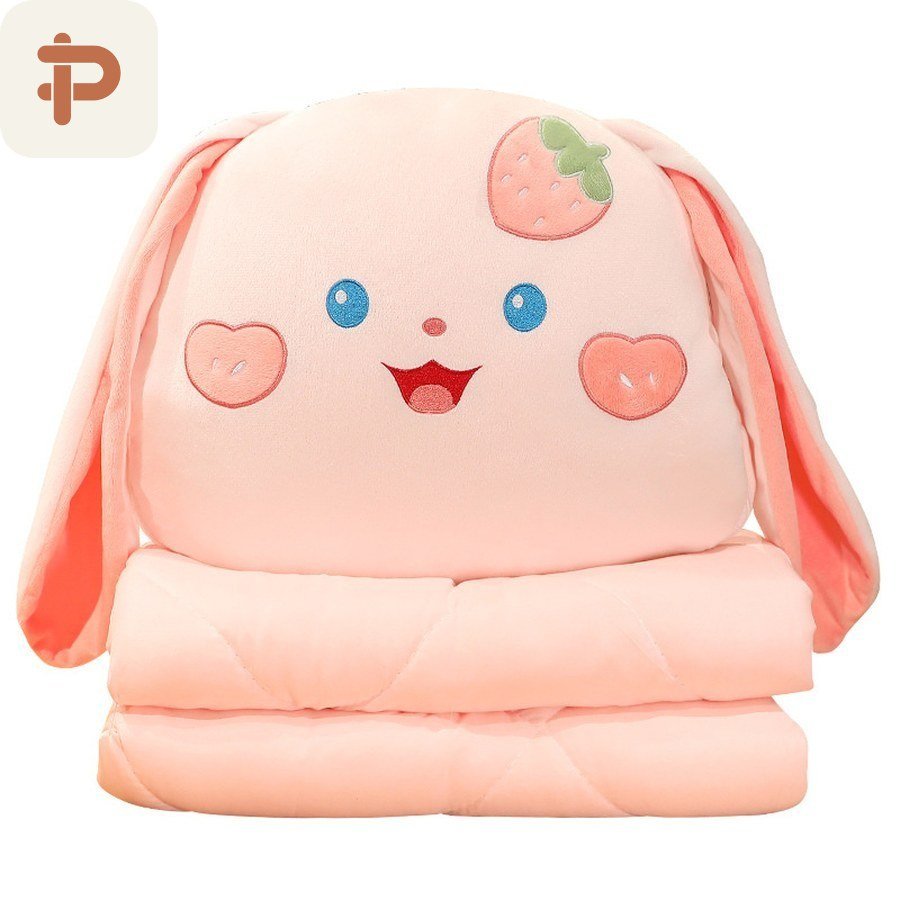 Lop Bunny Pillow-Quilt 2-in-1