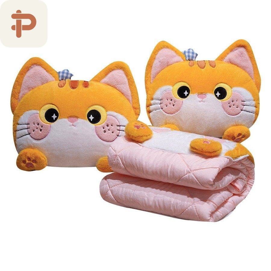 Cat Breeds Pillow-Quilt 2-in-1, 6 Designs